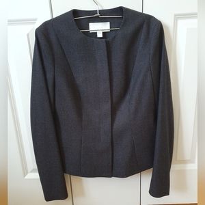 BOSS wool blazer, size 6, black/gray